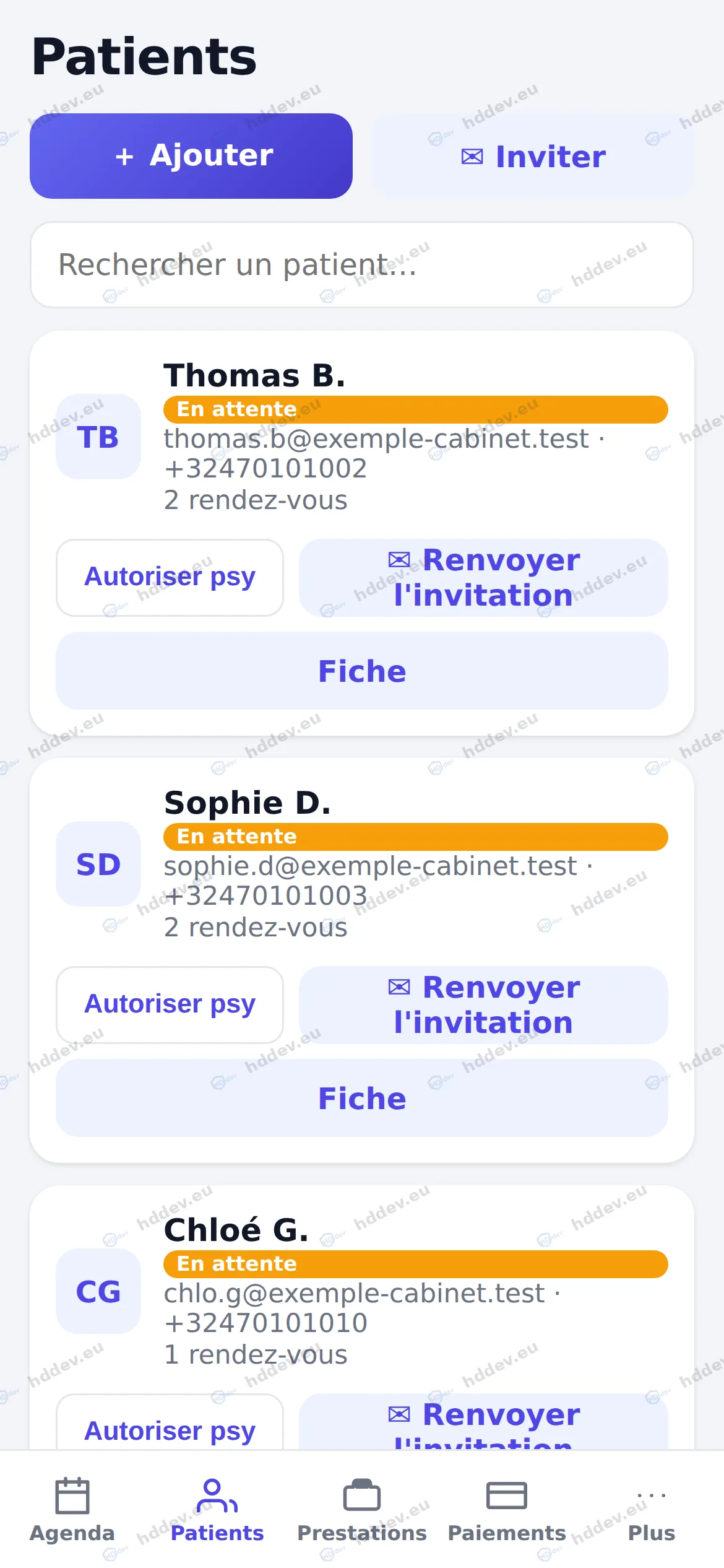 Application mobile â Vos patients